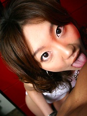 Japanese girl sucking cock - Japarn porn pics at JapHole.com