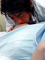 Willing Japanese teen nurse getting a massive doctors facial - Japarn porn pics at JapHole.com