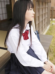 Young japanese girl Mirai Himeno posing outdoor - Japarn porn pics at JapHole.com
