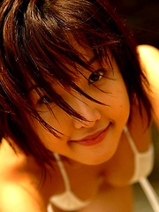 Sexy Japanese teen enjoys modeling in tight shorts - Japarn porn pics at JapHole.com