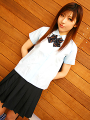 Naughty Miyo enjoys slutting it up in her highschool uniform - Japarn porn pics at JapHole.com