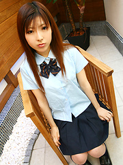 Naughty Miyo enjoys slutting it up in her highschool uniform - Japarn porn pics at JapHole.com
