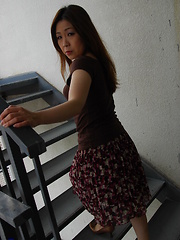 Hairy Japanese MILF Yumi Kajiyama gets fucked & creampied