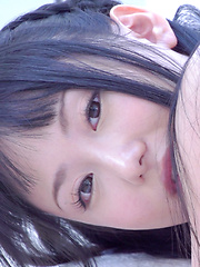 Right in the middle of shooting, Rina changed the plan from sucking to self service! Was it our compliments, the banana, or cotton panties making her wet? - Japarn porn pics at JapHole.com