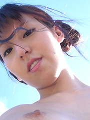 The thrill of being nude outdoors and having her perfect a-cup breasts massaged in public was almost too exciting for this Japanese cutie to handle. - Japarn porn pics at JapHole.com