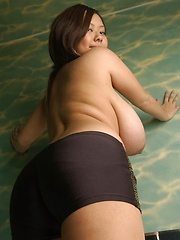 Monster boobs japanese porn star Fuko posing in sexy lingerie - Japarn porn pics at JapHole.com