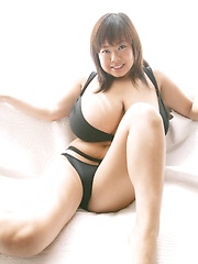 Sexy Fuko posing in a black bikini her monster tits - Japarn porn pics at JapHole.com