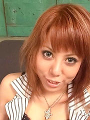 Rui Shiina Asian sucks dongs and has cunt licked before frigging - Japarn porn pics at JapHole.com