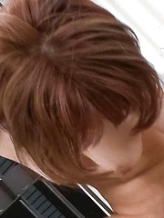 Rui Shiina Asain licks cock and gets it in her aroused beaver - Japarn porn pics at JapHole.com