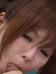 Miku Airi Asian uses vibrators and caresses her boobies at pool - Japarn porn pics at JapHole.com
