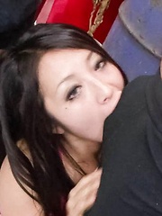 Nana Kunimi Asian sucks two dicks since one is not enough for her - Japarn porn pics at JapHole.com