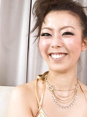 Yuki Asami Asian sucks and rides fake penis she gets as present - Japarn porn pics at JapHole.com