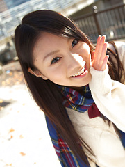 Tomoyo Hoshino Asian in short skirt goes to a walk in the city - Japarn porn pics at JapHole.com