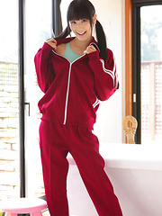 Yuri Hamada Asian slowly takes her sports equipment off for you - Japarn porn pics at JapHole.com