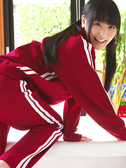 Yuri Hamada Asian slowly takes her sports equipment off for you - Japarn porn pics at JapHole.com