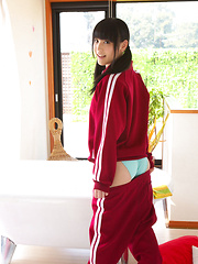 Yuri Hamada Asian slowly takes her sports equipment off for you - Japarn porn pics at JapHole.com
