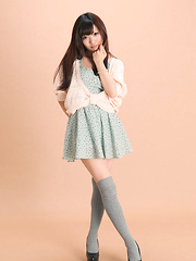 Mayuka Kuroda Asian in long socks and cute dress has big boobs - Japarn porn pics at JapHole.com