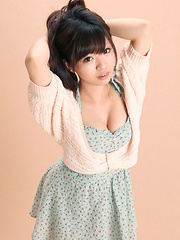 Mayuka Kuroda Asian in long socks and cute dress has big boobs - Japarn porn pics at JapHole.com