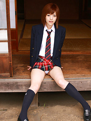Azusa Itagaki Asian shows ass in panty under skirt on street - Japarn porn pics at JapHole.com