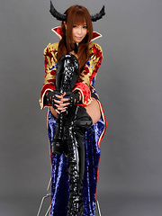 Sayuri Ono Asian looks amazing in long boots and traditional suit - Japarn porn pics at JapHole.com