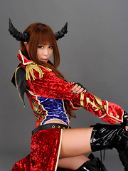 Sayuri Ono Asian looks amazing in long boots and traditional suit - Japarn porn pics at JapHole.com