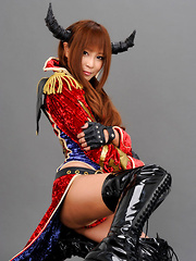 Sayuri Ono Asian looks amazing in long boots and traditional suit - Japarn porn pics at JapHole.com
