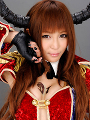 Sayuri Ono Asian poses so sexy in warrior suit and long boots - Japarn porn pics at JapHole.com