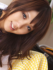 Asami Tsubaki Asian in uniform spreads legs and shows panty - Japarn porn pics at JapHole.com