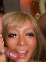 Rina Aina Asian gets vibrators in fine assets and cum on face - Japarn porn pics at JapHole.com