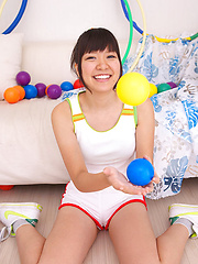 Ayana Tanigaki Asian takes clothes off while playing with balls - Japarn porn pics at JapHole.com