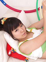 Ayana Tanigaki Asian takes clothes off while playing with balls - Japarn porn pics at JapHole.com