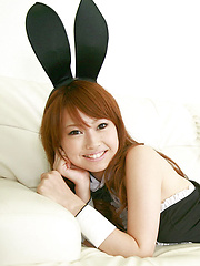 Chinatsu Sasaki Asian bunny has sexy legs in fishnet stockings - Japarn porn pics at JapHole.com