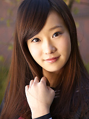Teen Kana Yuuki is schoolgirl with nice face and slender figure - Japarn porn pics at JapHole.com