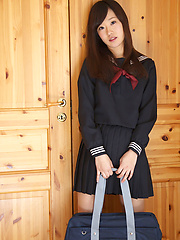 Teen Kana Yuuki is schoolgirl with nice face and slender figure