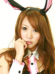 Sweetie Saki Ueda excites us in sexy costume and hot stockings - Japarn porn pics at JapHole.com