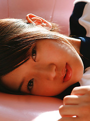 Noriko Kijima Asian in sports equipment is playful in the house - Japarn porn pics at JapHole.com