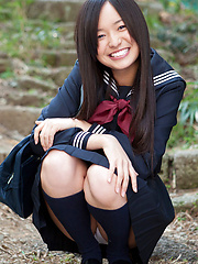 Mayumi Yamanaka Asian takes a walk in her city after classes - Japarn porn pics at JapHole.com