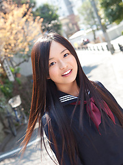 Mayumi Yamanaka Asian takes a walk in her city after classes - Japarn porn pics at JapHole.com