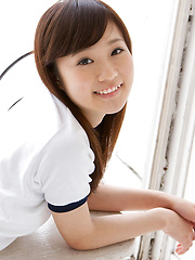 Kana Yuuki Asian with hot ass in shorts wants to fly on broom - Japarn porn pics at JapHole.com