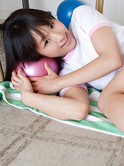 Miho Morita Asian shows hot butt in shorts and wants to play - Japarn porn pics at JapHole.com