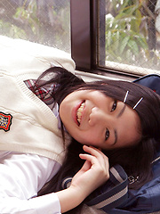 Miho Takai Asian in school uniform is very playful before classes - Japarn porn pics at JapHole.com
