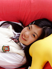 Miho Takai Asian in school uniform is very playful before classes - Japarn porn pics at JapHole.com