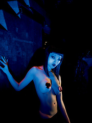 Neo Asian babe with patches on firm big cans dances sexy in club - Japarn porn pics at JapHole.com