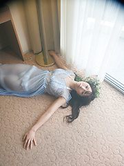 Neo Asian babe in see through dress is like goddess from ocean - Japarn porn pics at JapHole.com