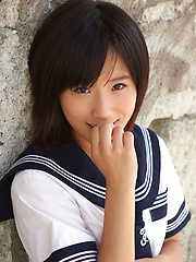 Yuzuki Hashimoto Asian in sailor gal uniform is playful outdoor - Japarn porn pics at JapHole.com