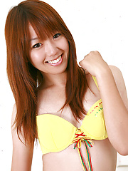 Shizuka Sakura Asian with hot cans and ass in yellow goes to sea - Japarn porn pics at JapHole.com