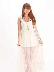 Minami Hazuki Asian in white dress and with sexy smile is amazing - Japarn porn pics at JapHole.com