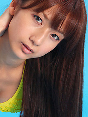 Misaki Takahashi Asian looks so hard to resist in yellow lingerie - Japarn porn pics at JapHole.com