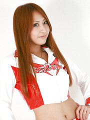 Yuika Anzai Asian in short latex pants poses with such skill - Japarn porn pics at JapHole.com