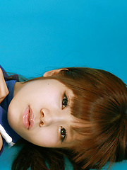 Asuka Nakano Asian with nasty smile poses in very short skirt - Japarn porn pics at JapHole.com